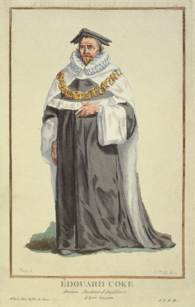 Edward Coke, engraved by Pierre Duflos, 1780 by French School